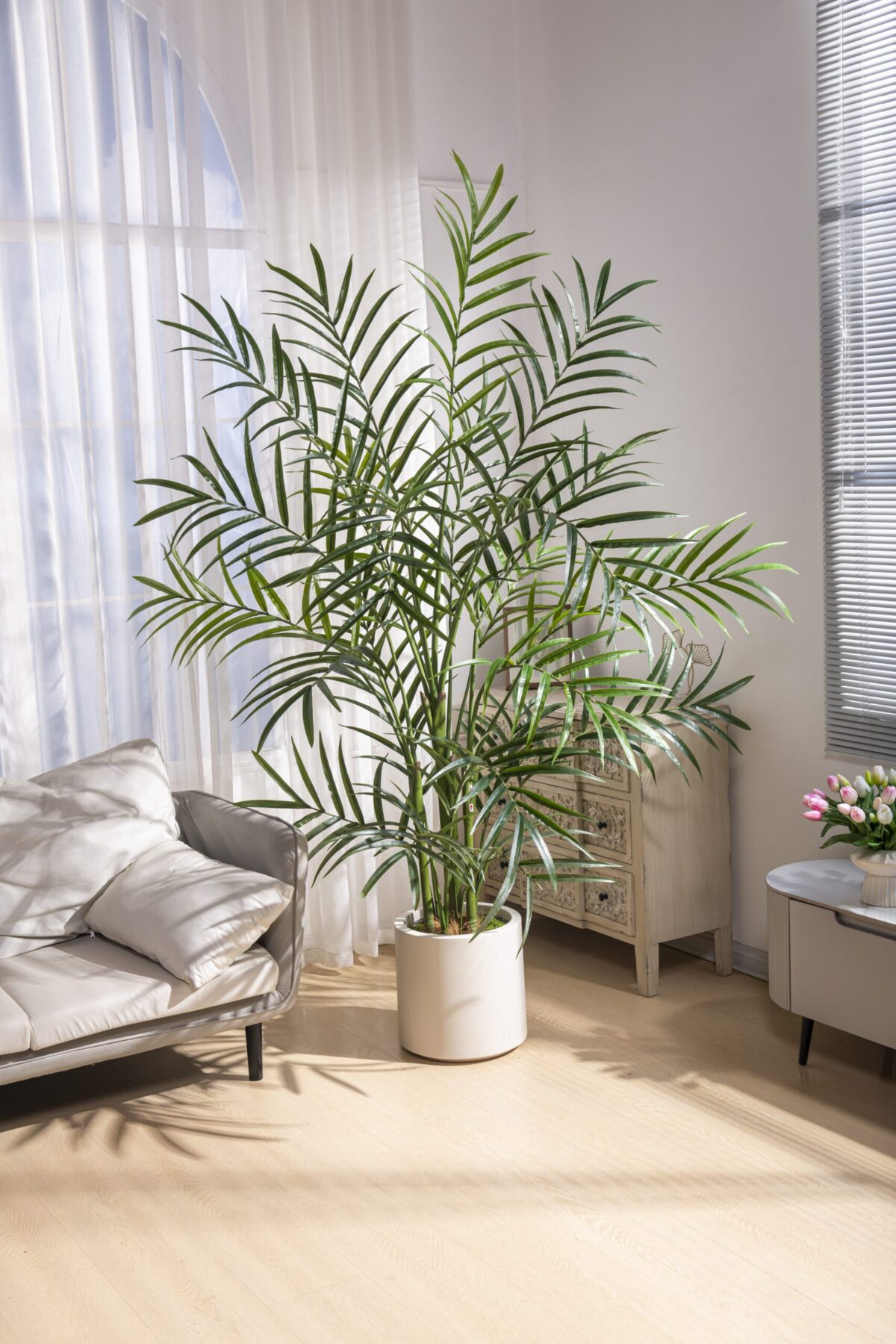 Artificial Fishtail Palm Tree 6.9ft - Realistic Indoor Faux Plant